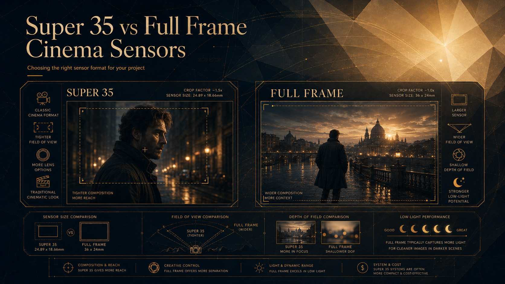 Super 35 vs Full Frame Cinema Sensors